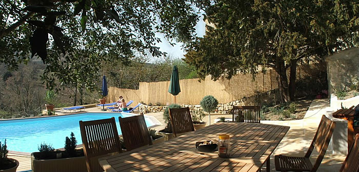 Private swimming pool in private garden Languedoc, France